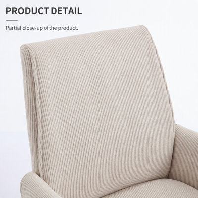 Chaise de bureau ergonomique à dossier mi-haut avec tissu rayé, fonction de levage et design confortable pour le travail et la détente.