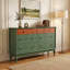 Buffet décoratif rétro en bois massif vert-730277781