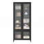 Grande vitrine de rangement en métal avec 4 portes en verre et 5 tablettes