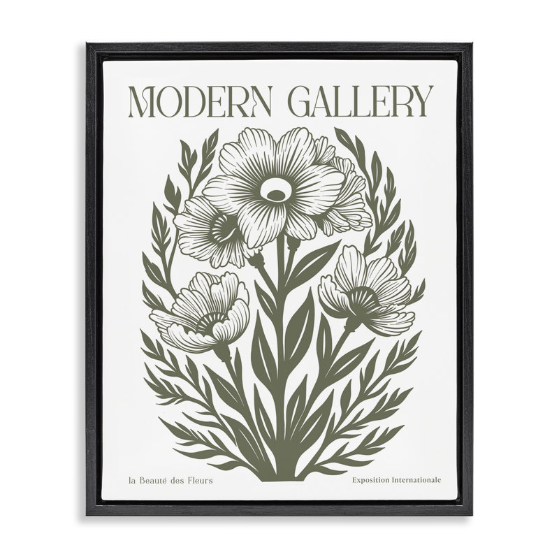 Art mural moderne sur toile flottante Modern Gallery, Cadre flottant noir de jais, H 21 po x l 17 po