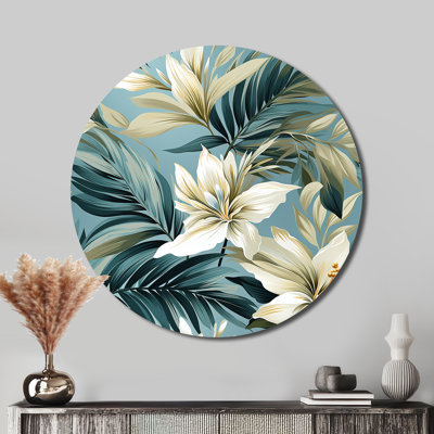 Copen - Floral Round Metal Art