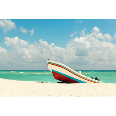 Beach with Fishing Boat by Yinyang