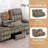 3-seater Manual Reclining Sofa With Fold-down Console, Hidden Storage Drawer & Double Padded Velvet Upholstery – Comfortable Recliner Couch For Living Room, Apartment-601397559