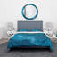 Composition abstraite de marbre en bleu II - ensemble de housse de couette moderne - microfibre de polyester-66388499