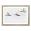 Three Pink Flamingos in Abstract - Framed Print-55769254-55769255