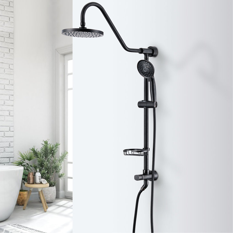 Handheld Shower And Head Size - Simulates Natural Rainfall Throwing Out, Self-Cleaning Squirting, Wall Mounted Style, Oil-Rubbed Bronze Twinkling, Stainless Steel Built System With Unit Sense,