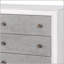 Commode Katia au fini rustique gris et blanc vieilli avec tiroirs pleine extension et fabrication durable