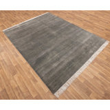 Contemporary One-of-a-Kind Rectangle 8'1" X 10'1" Hand Knotted Area Rug