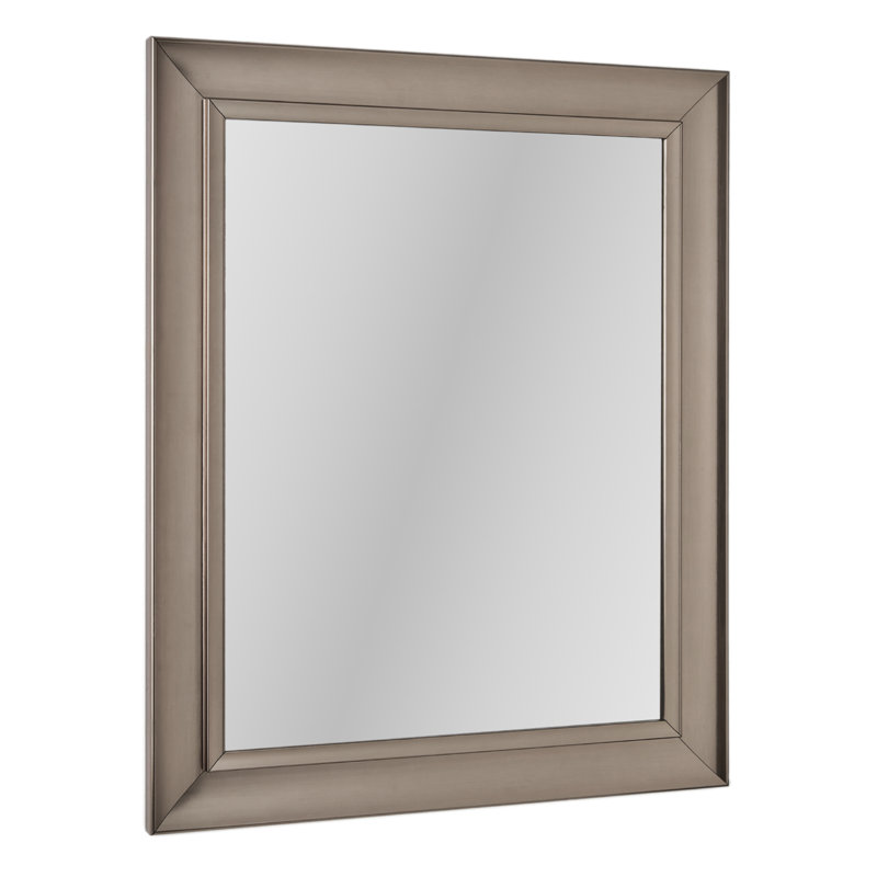 Head West Oil Rubbed Antique Brushed Nickel Framed Wall Mirror - 29" x 35"