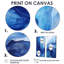 «Blue Emotional Tachisme Waves 2», art mural moderne vert-792178241-792178253-792178240
