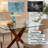 36'' Square Tempered Glass Dining Table with Modern Walnut Metal Legs, Seats 2-4-317437571