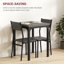 HOMCOM 3 Pieces Modern Dining Table Set for 2 Steel Legs Light Wood Effect-115827253