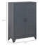 Armoire de rangement industrielle en acier avec portes doubles et tablettes réglables-1354964544