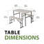 Table de salle à manger 3 pièces