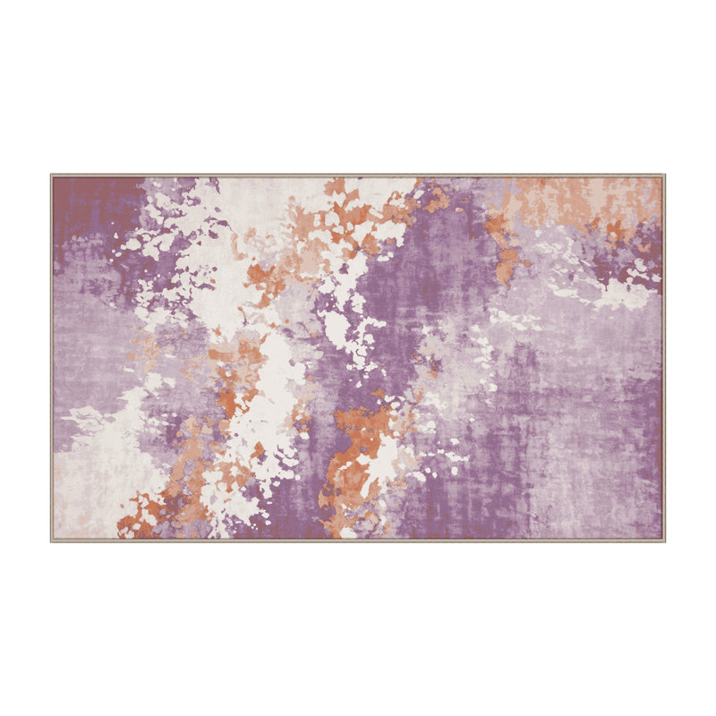 Tapis beige soyeux et moelleux, Rectangle 2 pi x 3 pi