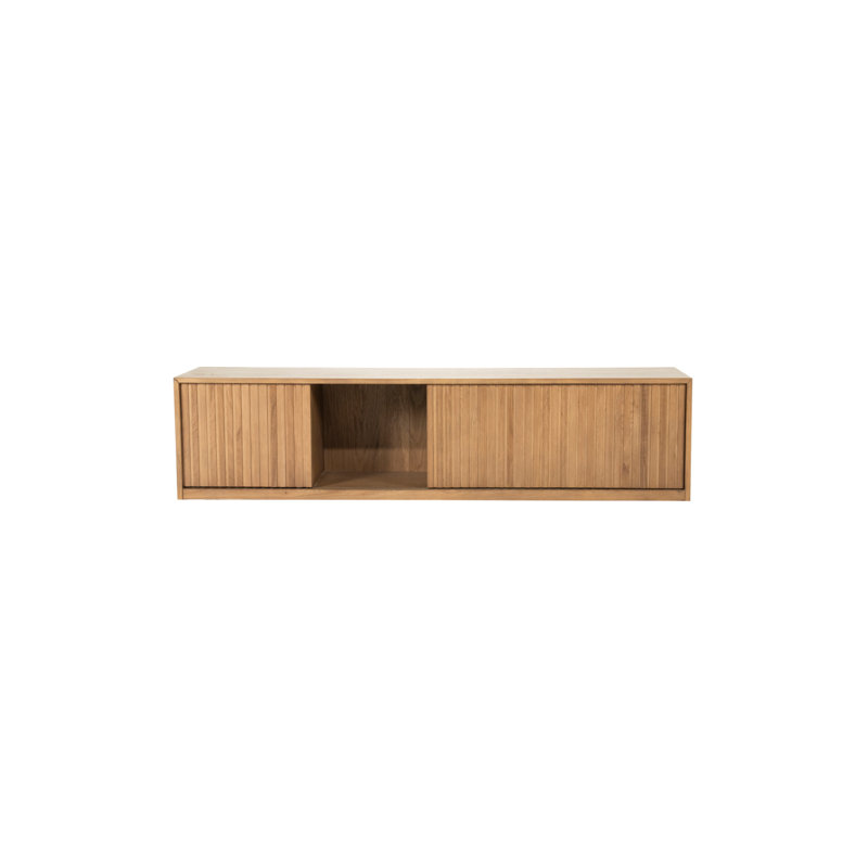 Milo Media Unit S, Brown, 17"H x 71"L x 17"W