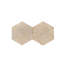 Carreaux de finition texturés hexagonaux en marbre naturel beige hexagonal pour mur, marbre cannelé 3D, pierre naturelle, marbre véritable, marbre véritable, 1 boîte de 12 pièces-125784069
