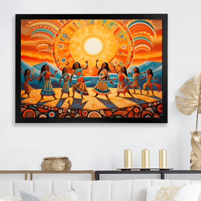 Danse amérindienne du soleil, impression sur toile