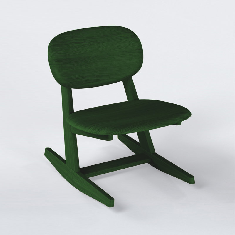 KufenKarl Solid Wood Rocking Chair, Green