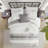 6 Piece Cotton Jacquard Oversized Comforter Set White/Grey