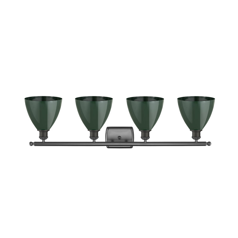 Amylee 4 - Light Dimmable Vanity Light, Green, Oil Rubbed Bronze