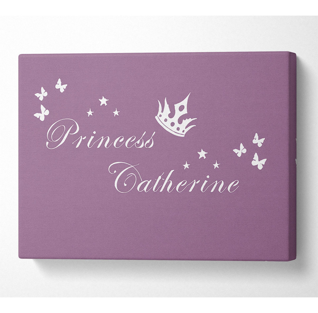 Mädchenzimmer Zitieren Sie Ihren eigenen Namen Prinzessin 2 Dusty Pink - Wrapped Canvas Art Prints