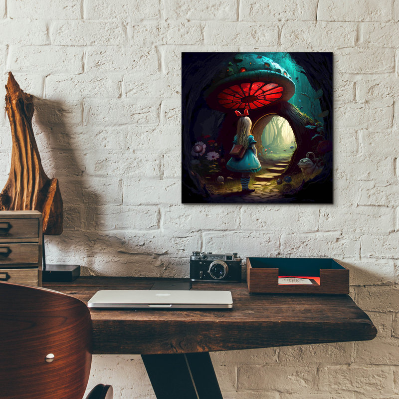 «Alice Back Pack» par The Golden Valley, art mural en verre acrylique, H 12 po x l 12 po x P 0,13 po