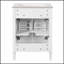 Meuble-lavabo de 24 po avec portes à fermeture douce, organisateurs et lavabo en céramique pour les espaces compacts-2043348581