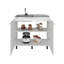 Armoire blanche avec 2 portes et 3 tablettes