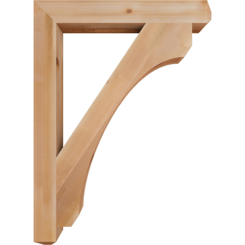 H Support en bois / corbeau, Western Red Cedar (Smooth), H 44 po x l 3,5 po x P 32 po