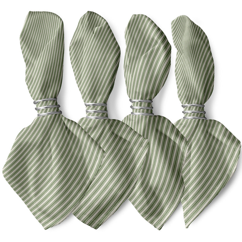 Ensemble de serviette de table 4 pièces Laymon, Vert