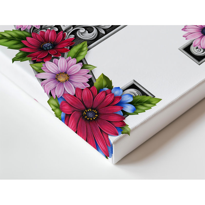 Toile «A Large Intricately Design», lettre A Bursts Forth, enveloppée dans un art mural, H 9 po x l 12 po