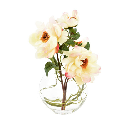 Arrangement floral pivoines dans un vase