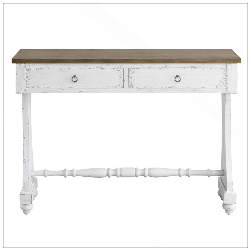 Console au fini blanc antique