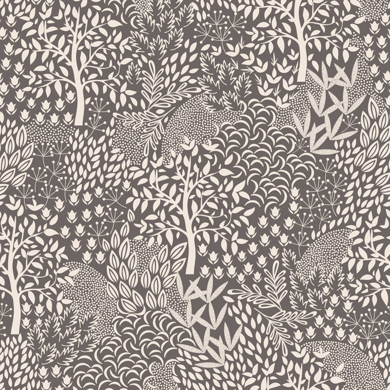 Papier peint adhésif Woodland Fantasy, Blanc populaire