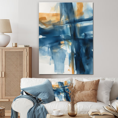 «Blue and Gold Fusion», art mural Fractals