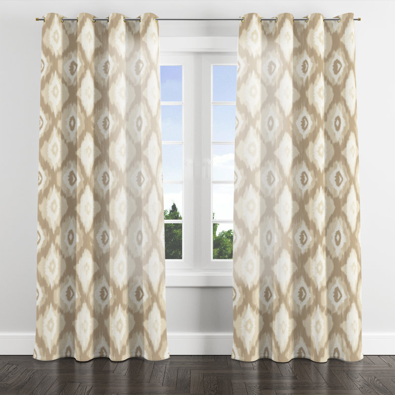 Rideaux en velours Modern - beige avec œillets Baljiwan - 1 panneau, L 52 po x L 95 po, Œillets dorés