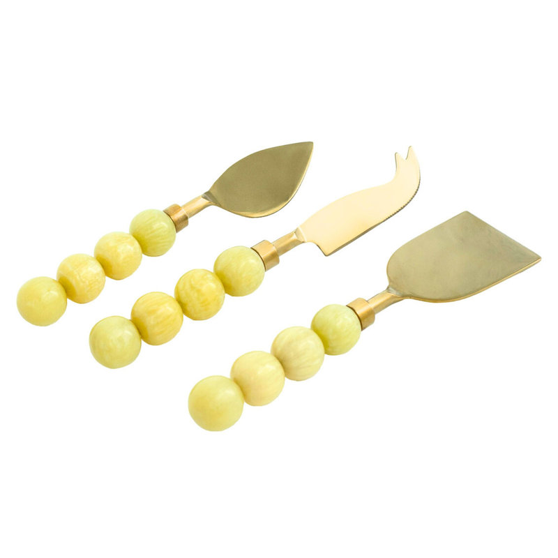 Rathlin Butter 3 Piece Cheese Tool Set, Yellow