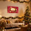 «Christmas Christmas Pie» avec flocons de neige et branches de pin, ensemble de 3 impressions sur toile-605363340