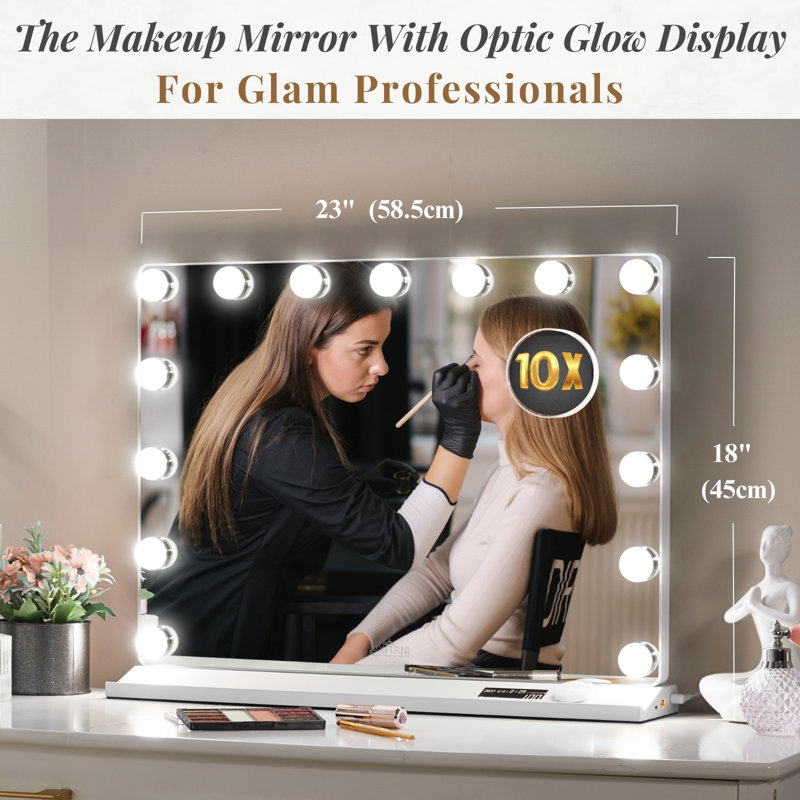 Bravington Rectangle Floor Mirror, White