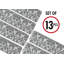 Tapis d'escalier antidérapants gris / blanc 9 x 28 po