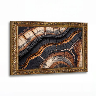 Art mural sur toile Charred Tree Rings