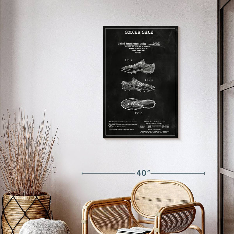 «Soccer Soccer BW», reproduction sur toile, H 36 po x l 24 po