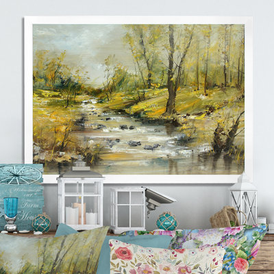 " Summer River Landscape Illustration " by Designart