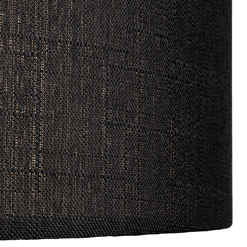 Linen Flush Mount, Black