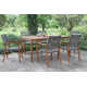 Fleur 64'' Rectangular 6 - Person Outdoor Dining Set