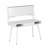 Study Computer Desk With Storage & Magnetic Dry Erase White Board, White
