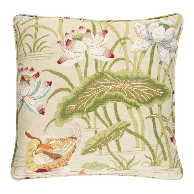 Lotus Garden Pillow, 18" x 18"