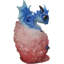 Figurine fantaisiste d'œuf rouge en cristal