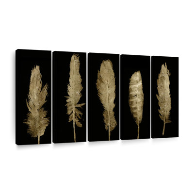 " Five Gold Feathers " 5 - Pieces